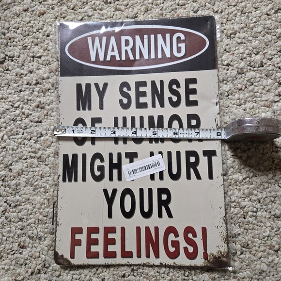 New With Tags Funny Metal Sign. - Picture 4 of 4